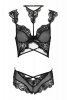 Zmysłowy komplet Palmenom Black Czarny LivCo Corsetti Fashion rozmiar - L/XL